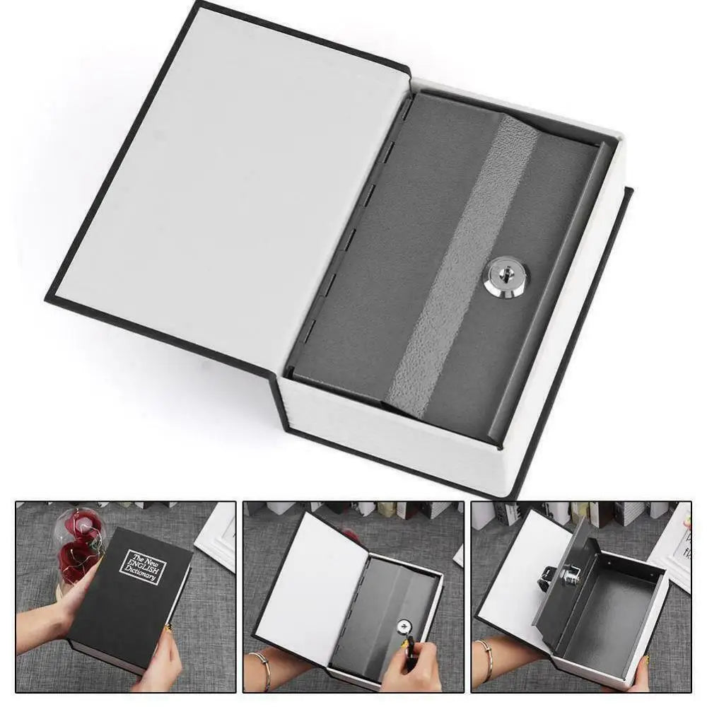 Cassaforte a forma di libro con chiusura a chiave