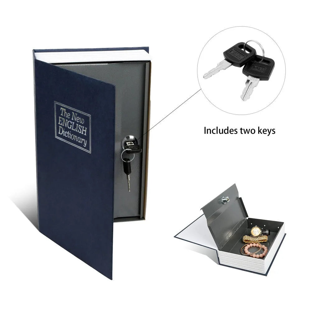 Cassaforte a forma di libro con chiusura a chiave