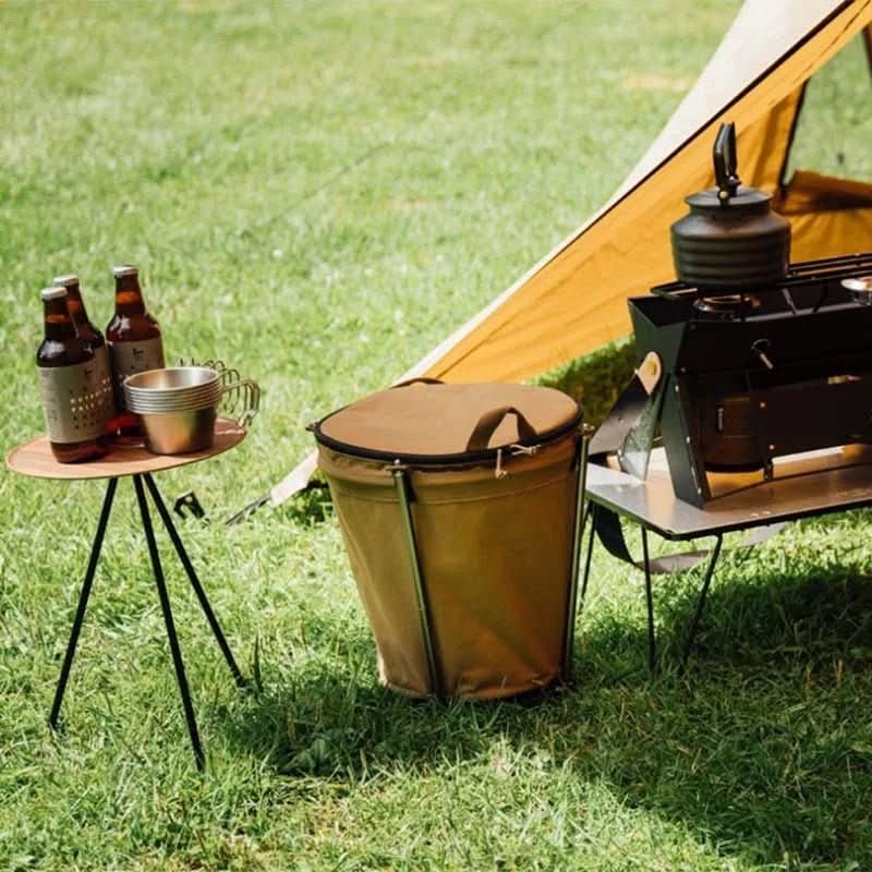Cestino pieghevole da campeggio per outdoor e festival