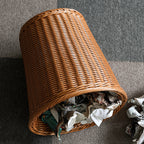Cestino portarifiuti intrecciato decorativo