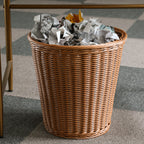 Cestino portarifiuti intrecciato decorativo
