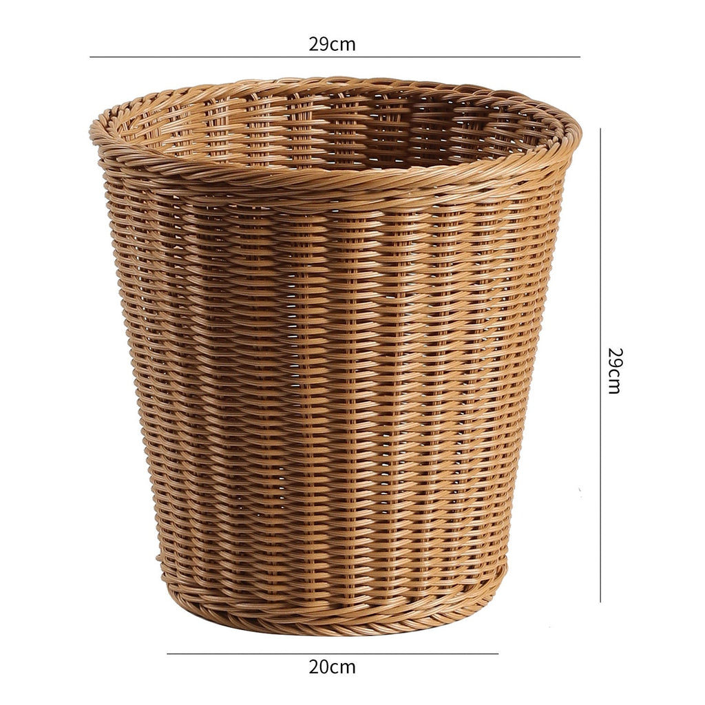 Cestino portarifiuti intrecciato decorativo
