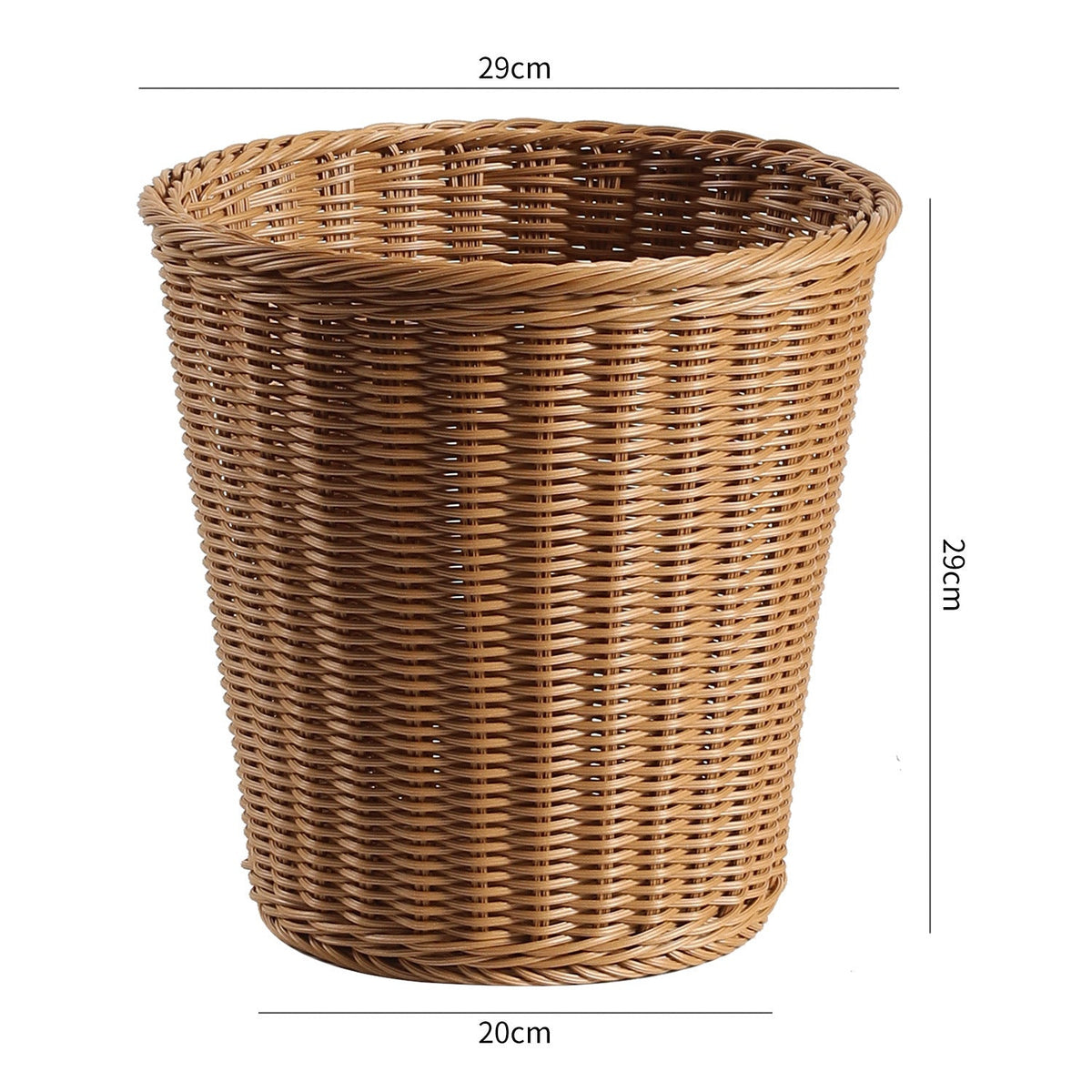 Cestino portarifiuti intrecciato decorativo