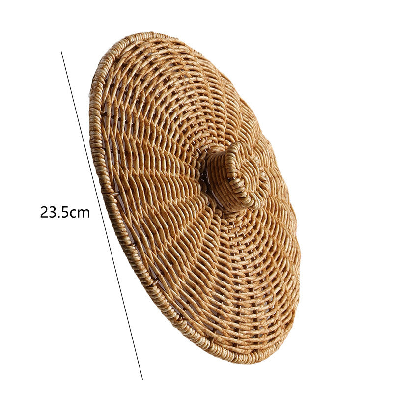 Cestino portarifiuti in vimini naturale