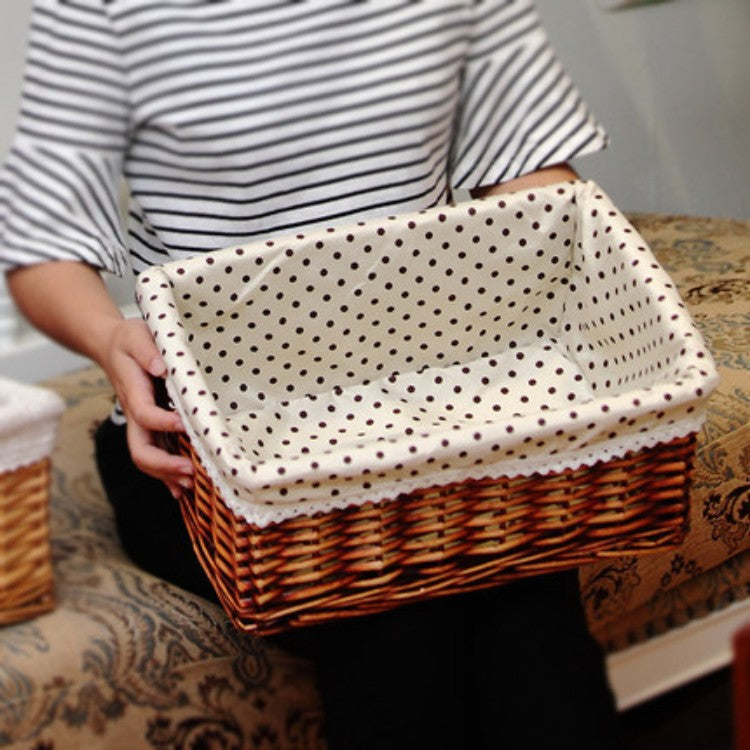 Cesto con fodera in cotone