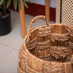Cesto portaoggetti decorativo in fibra naturale
