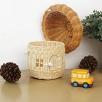 Cesto portaoggetti in vimini decorativo