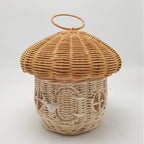 Cesto portaoggetti in vimini decorativo