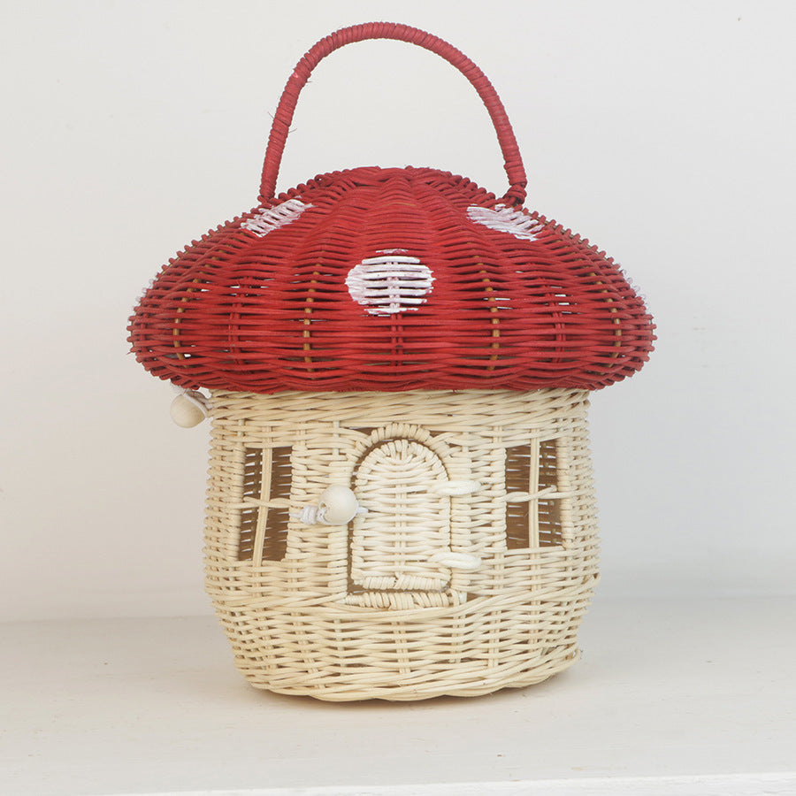 Cesto portaoggetti in vimini decorativo