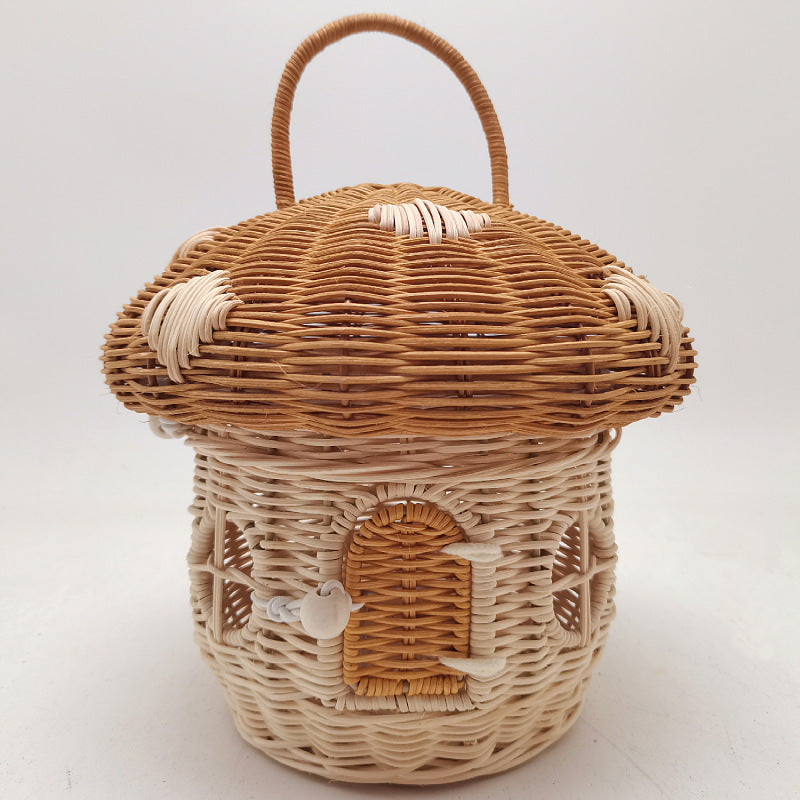 Cesto portaoggetti in vimini decorativo