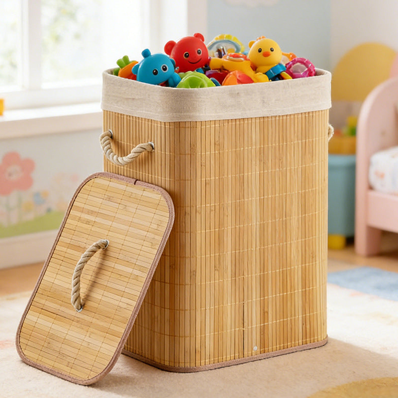 Cesto portaoggetti in materiale intrecciato