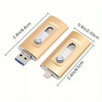 Chiavetta USB 3 in 1 ad alta capacità per smartphone e computer