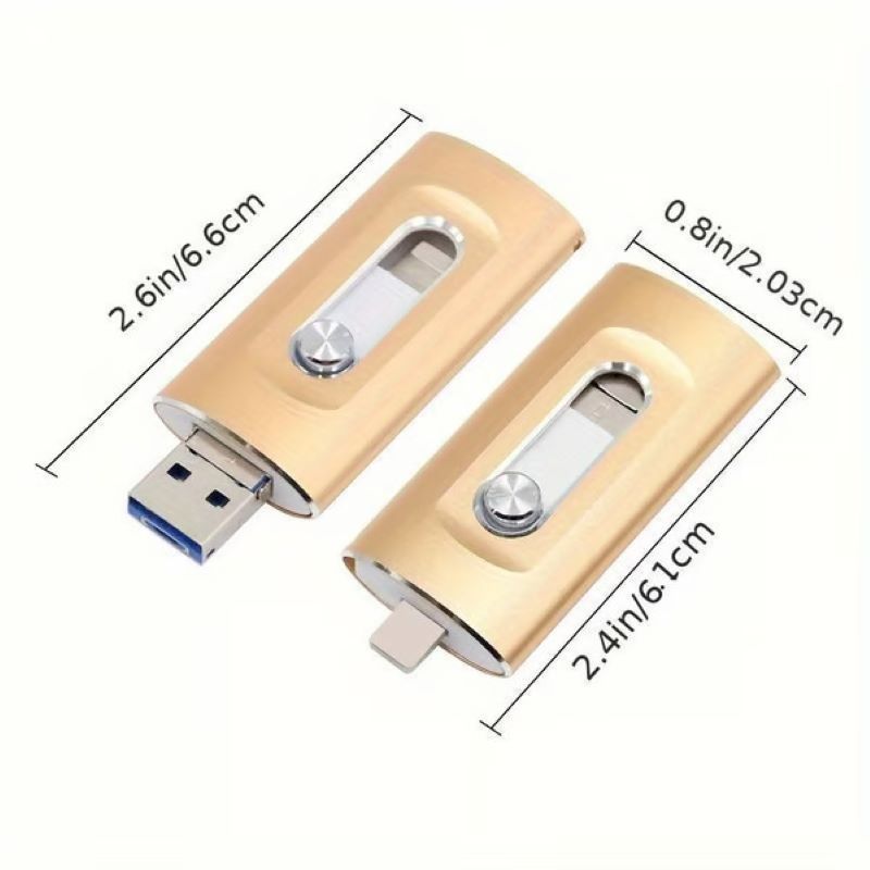 Chiavetta USB 3 in 1 ad alta capacità per smartphone e computer