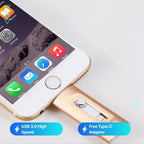 Chiavetta USB 3 in 1 ad alta capacità per smartphone e computer