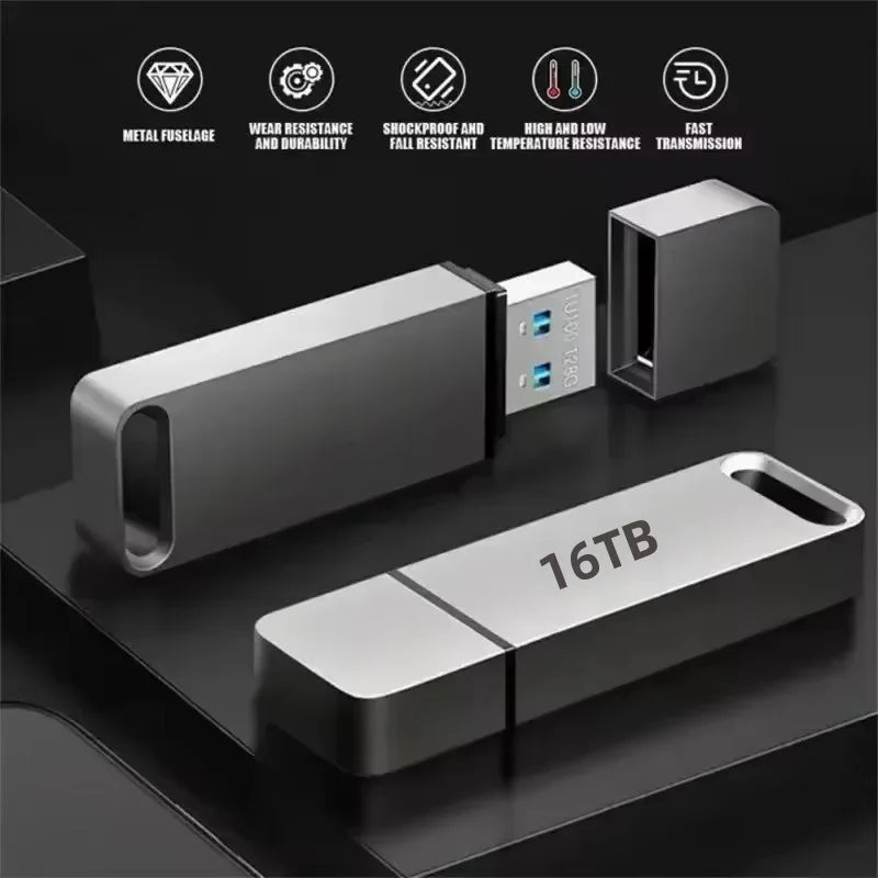 Chiavetta USB 3.2 ad alta velocità con struttura in metallo resistente e impermeabile