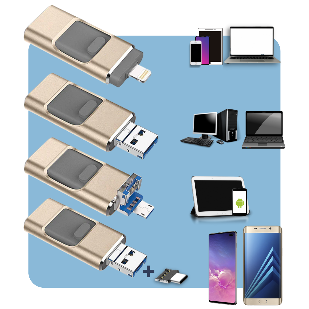 Chiavetta USB 4 in 1 multifunzione