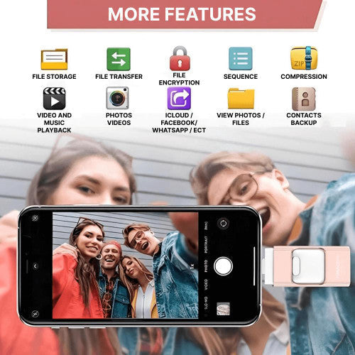 Chiavetta USB 4-in-1 per iPhone e Android – Espandi la memoria e trasferisci foto, video e file