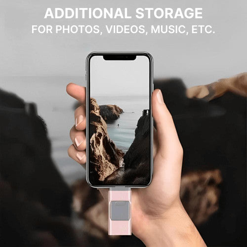 Chiavetta USB 4-in-1 per iPhone e Android – Espandi la memoria e trasferisci foto, video e file