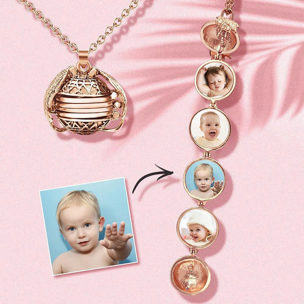 Ciondolo portafoto | Collana apribile | Vano foto nascosto | Memorya