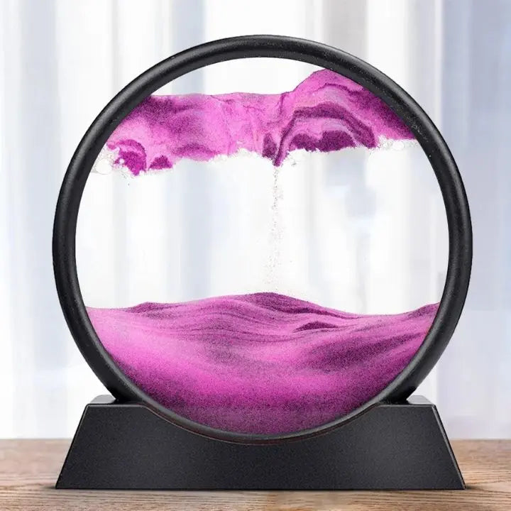 Clessidra 3D con sabbia – Arte fluida per relax e arredo