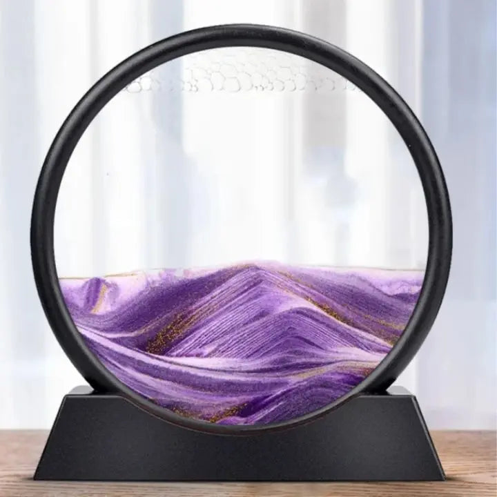 Clessidra 3D con sabbia – Arte fluida per relax e arredo
