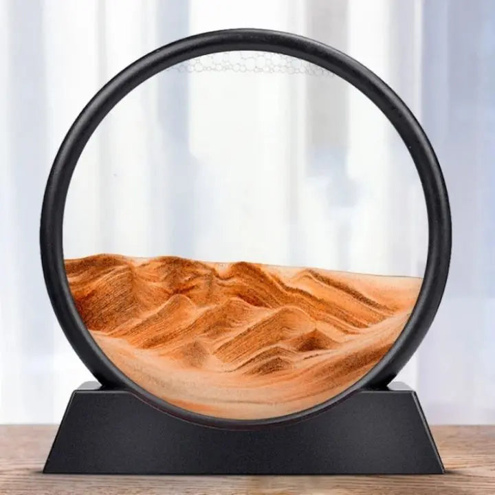Clessidra 3D con sabbia – Arte fluida per relax e arredo