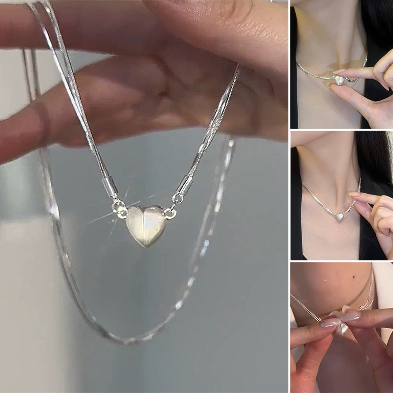 Collana con ciondolo a cuore magnetico