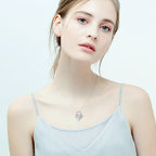 Collana con cuore e lettera per la mamma