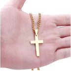 Collana da uomo con croce in acciaio inossidabile