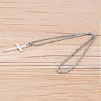 Collana da uomo con croce in acciaio inossidabile