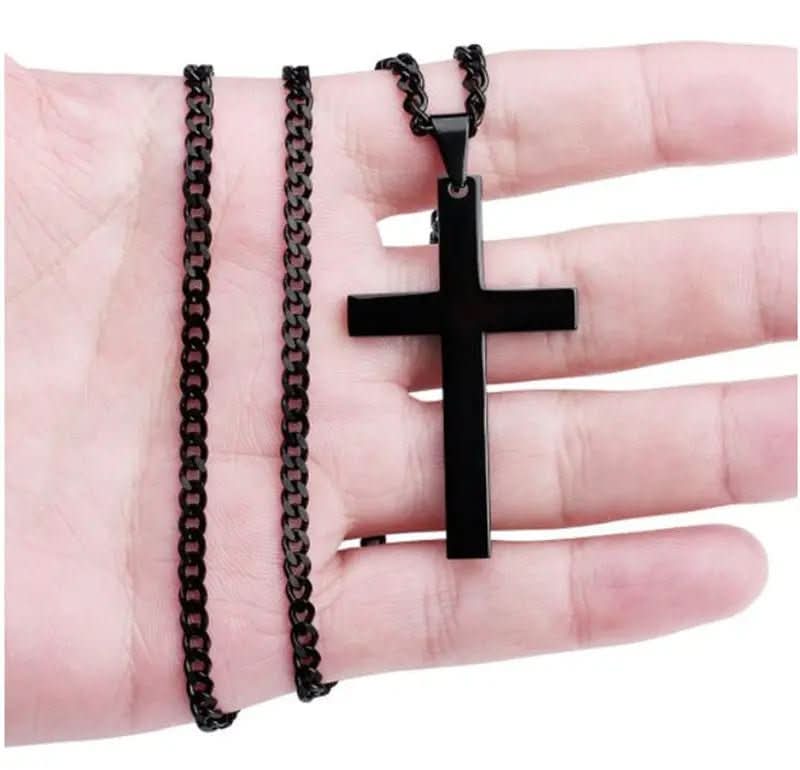 Collana da uomo con croce in acciaio inossidabile