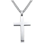 Collana da uomo con croce in acciaio inossidabile