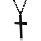 Collana da uomo con croce in acciaio inossidabile