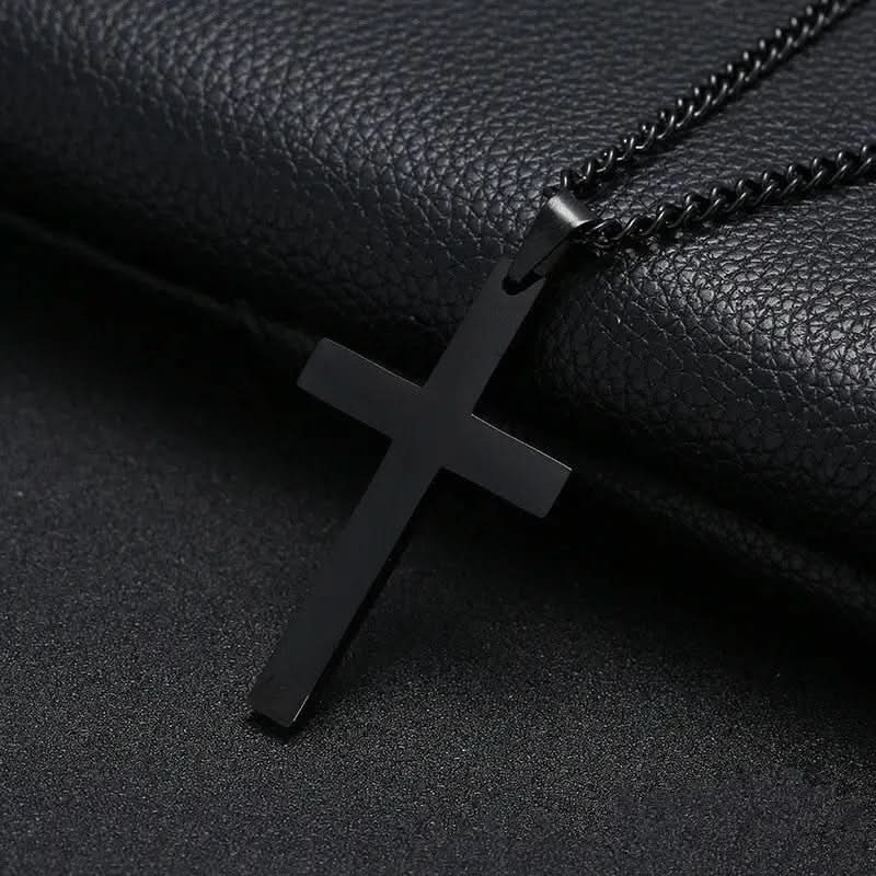 Collana da uomo con croce in acciaio inossidabile