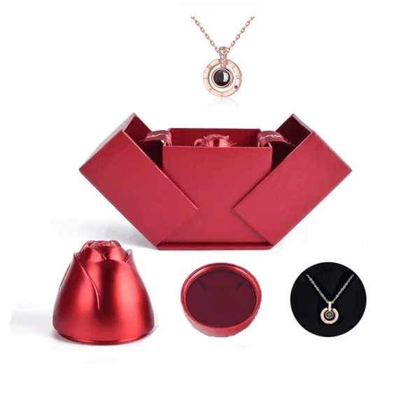 Collana «Ti amo» in 100 lingue — Set regalo unico