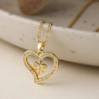 Collane cuore con diamanti scintillanti