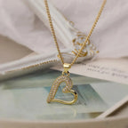 Collane cuore con diamanti scintillanti
