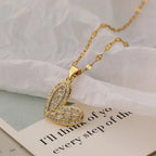 Collane cuore con diamanti scintillanti