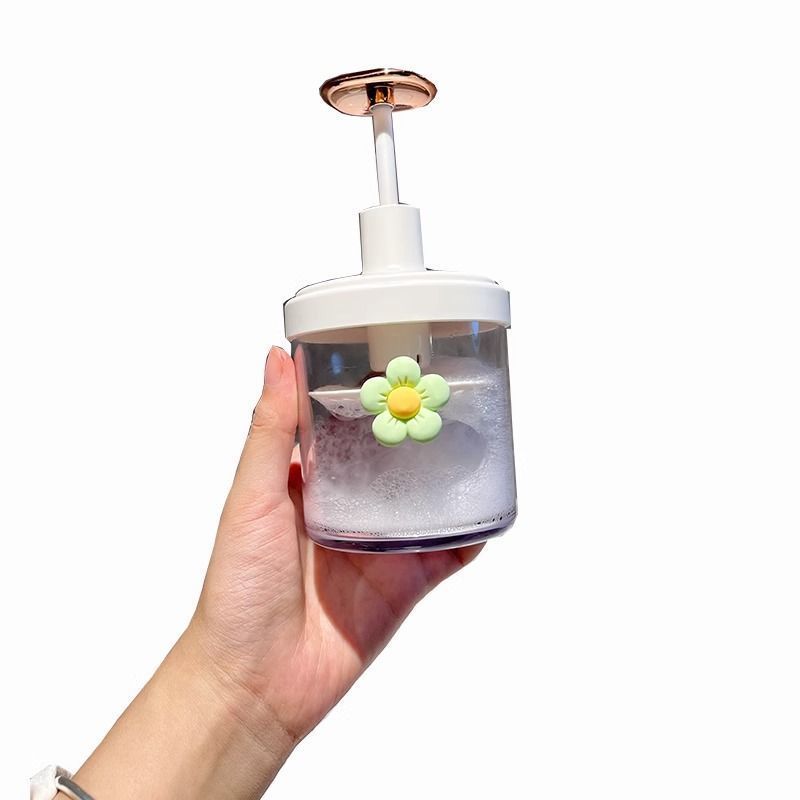 Contenitore decorativo in vetro con fiore