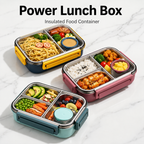 Contenitore termico per alimenti | Scomparti multipli in acciaio inox | Chiusura a clic anti-perdita | Warmpack