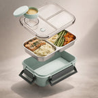 Contenitore termico per alimenti | Scomparti multipli in acciaio inox | Chiusura a clic anti-perdita | Warmpack