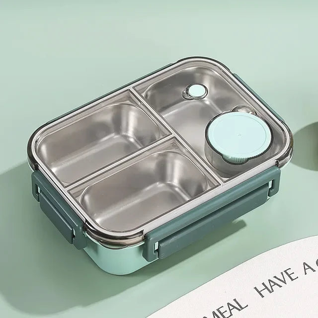 Contenitore termico per alimenti | Scomparti multipli in acciaio inox | Chiusura a clic anti-perdita | Warmpack
