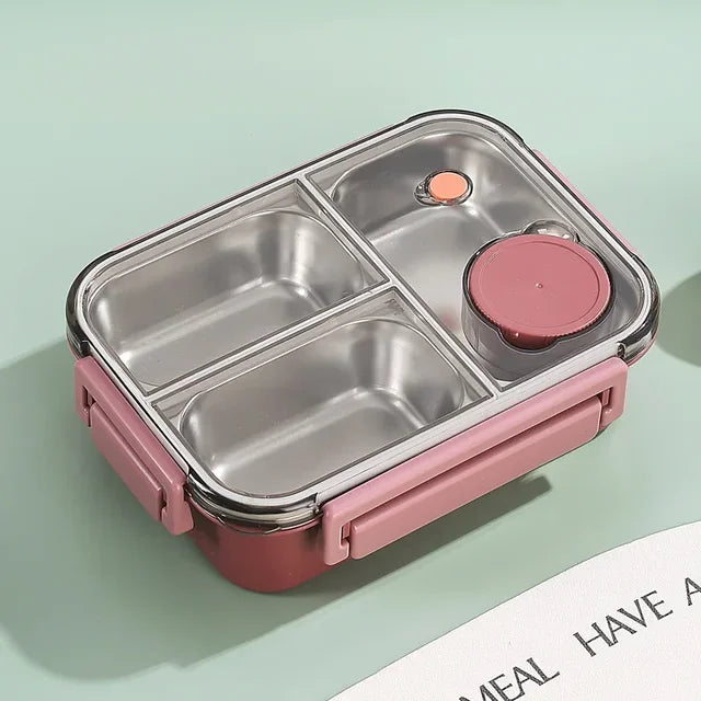Contenitore termico per alimenti | Scomparti multipli in acciaio inox | Chiusura a clic anti-perdita | Warmpack