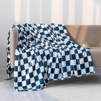 Coperta a quadri morbida e moderna per casa
