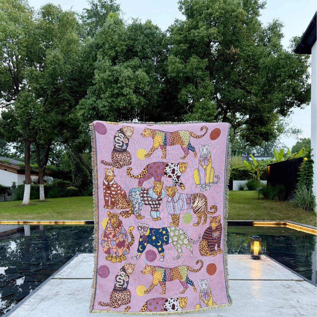 Coperta decorativa con stampa animali
