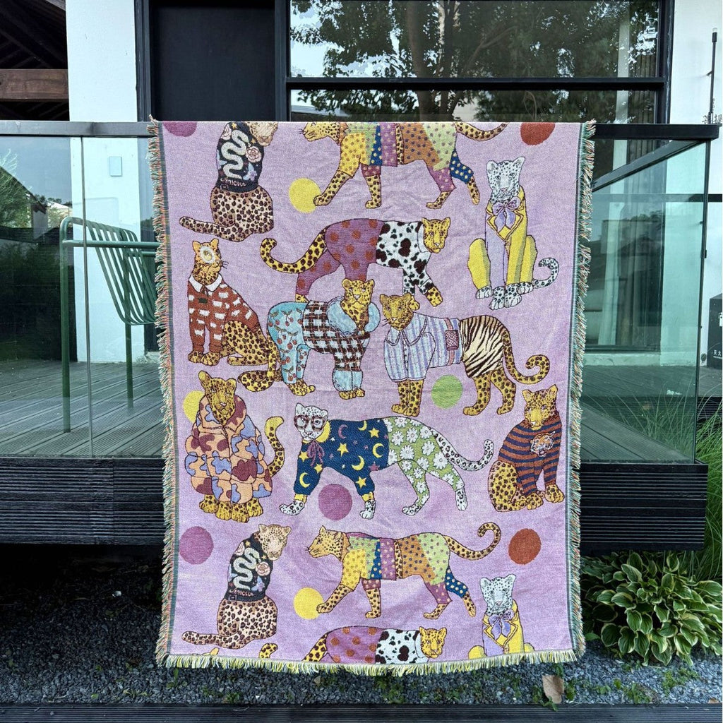 Coperta decorativa con stampa animali