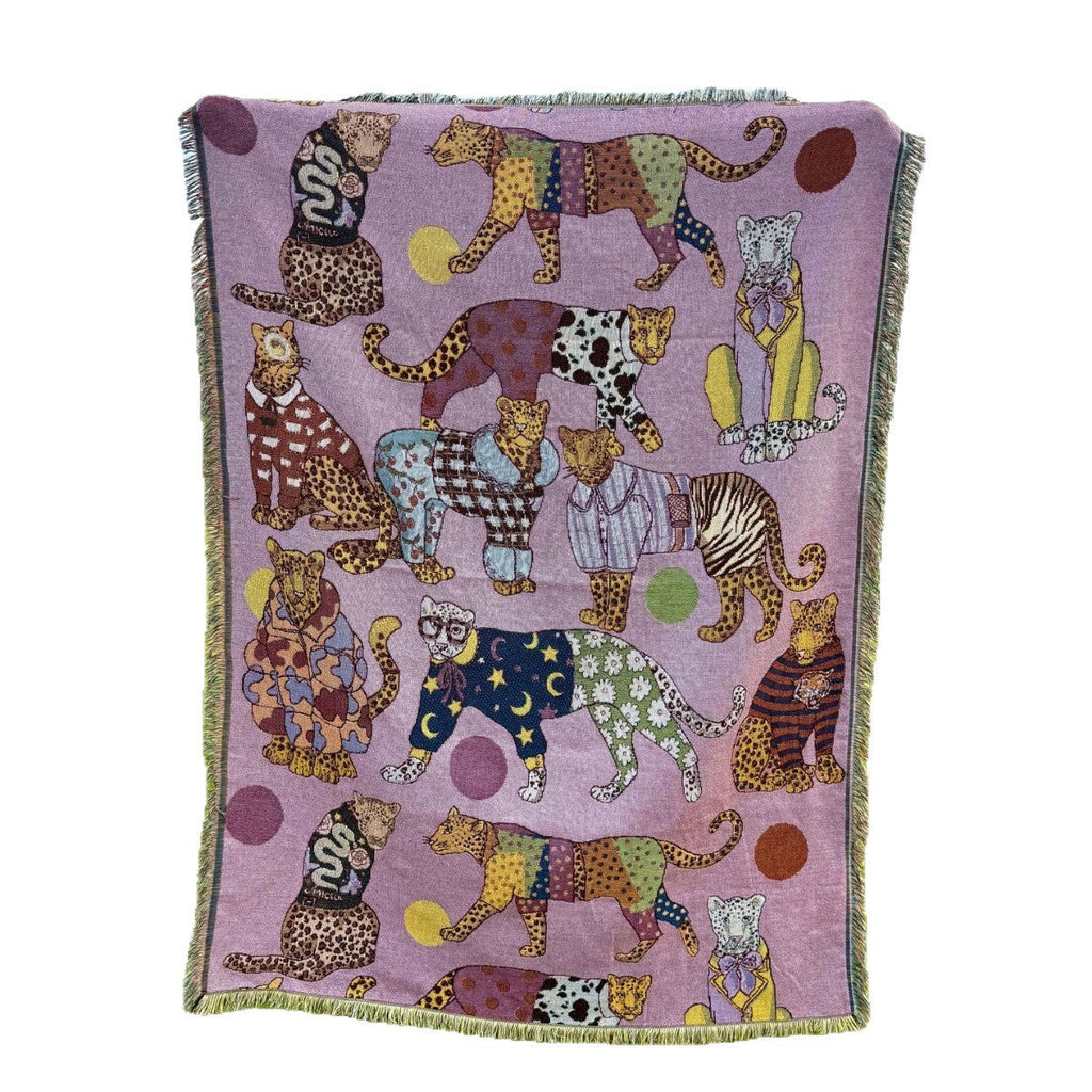 Coperta decorativa con stampa animali