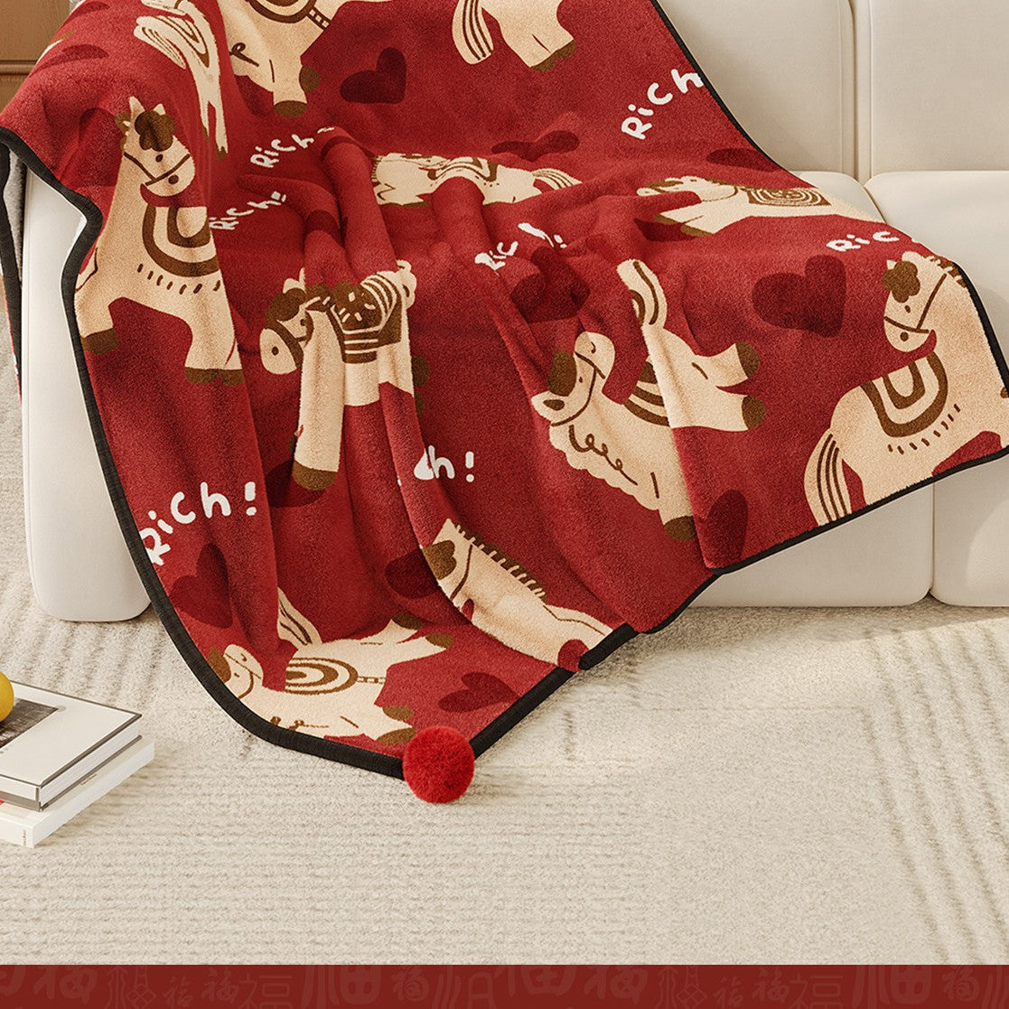 Coperta decorativa in peluche
