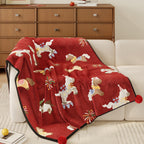Coperta decorativa in peluche