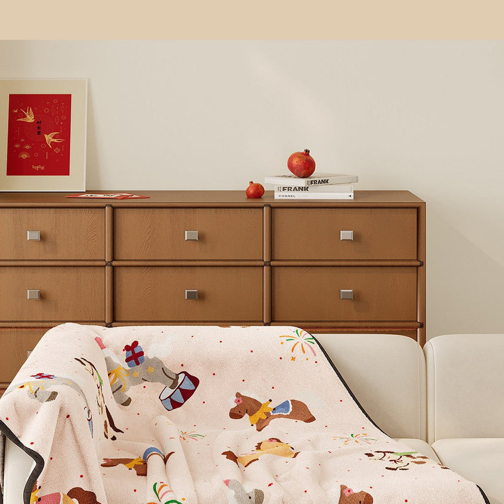 Coperta decorativa in peluche
